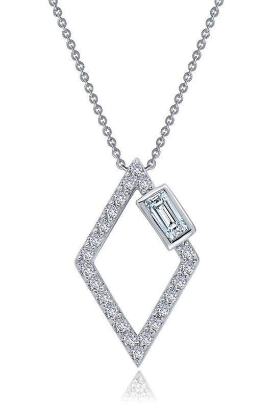 Diamond Elegance Geometric Pendant