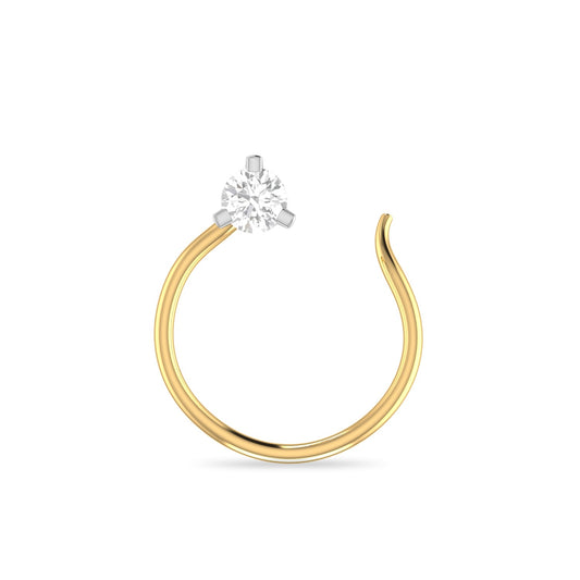 Graceful Arc Diamond Nose Ring