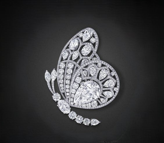 Celestial Butterfly Diamond Brooch
