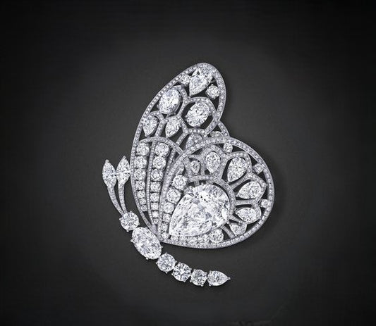Celestial Butterfly Diamond Brooch