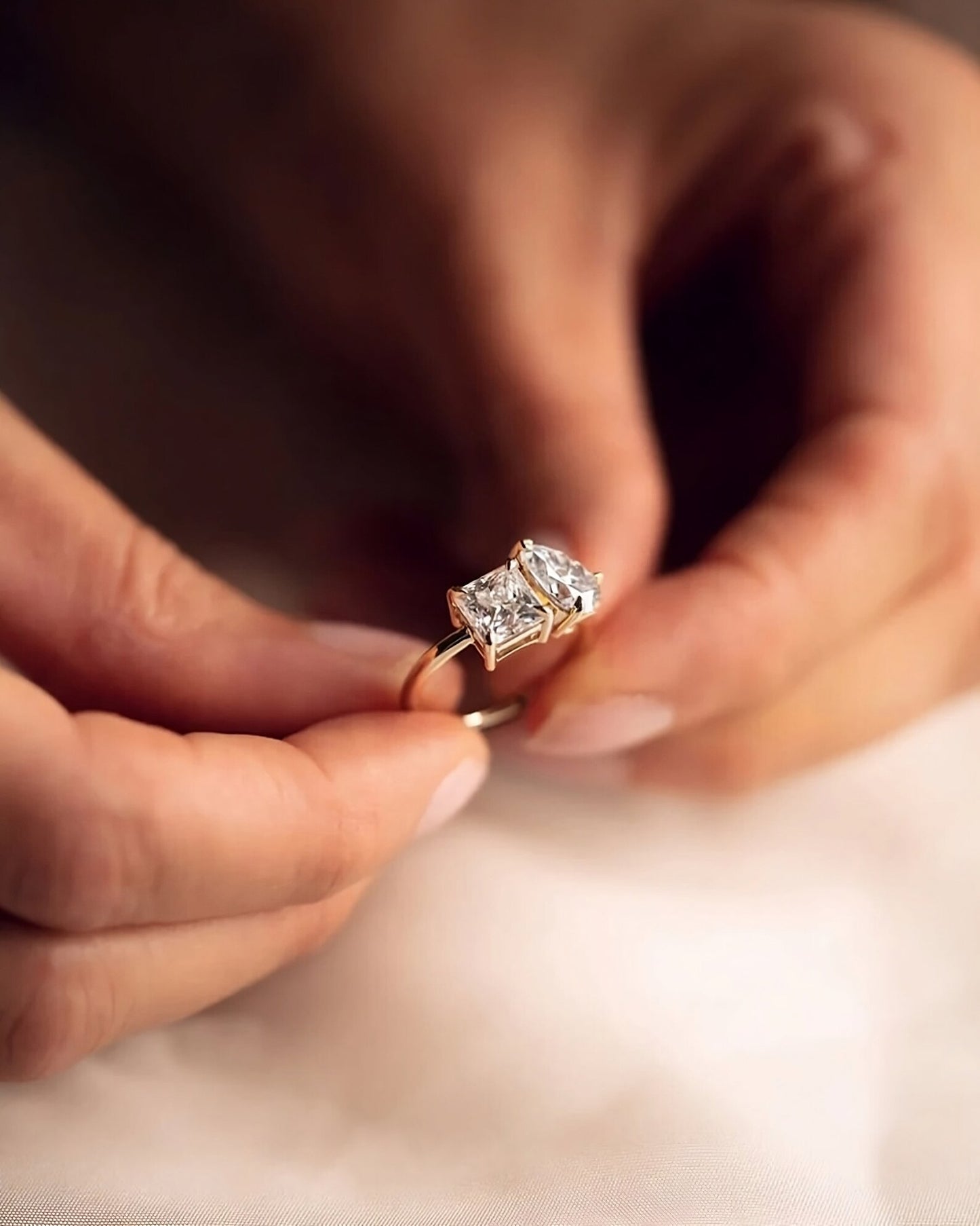 Elegance Toi et Moi Dual Diamond Ring