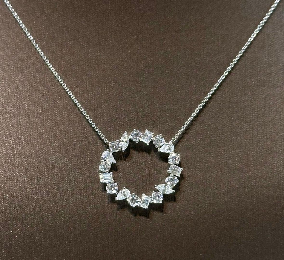 Eternal Radiance Diamond Circle Pendant