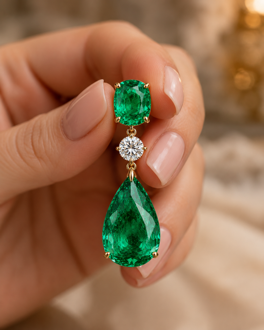 NESH Emerald Royale Drop Earrings