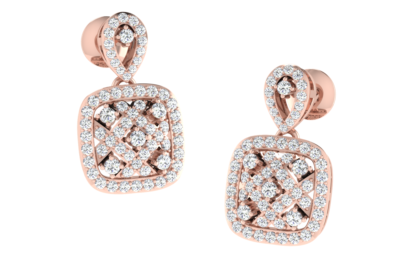 Roseate Lattice Earrings