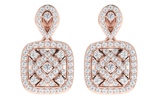 Roseate Lattice Earrings