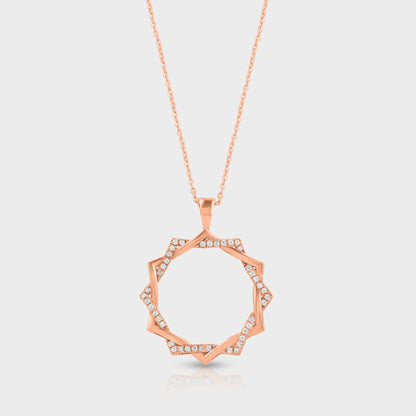 Sunlit Octagon Diamond Pendant