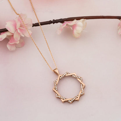 Sunlit Octagon Diamond Pendant