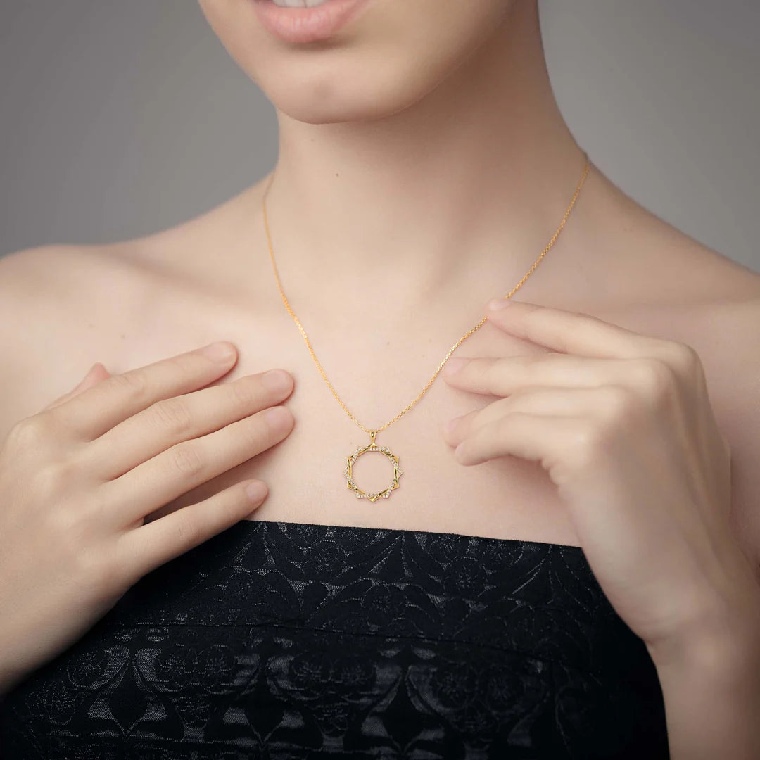 Sunlit Octagon Diamond Pendant