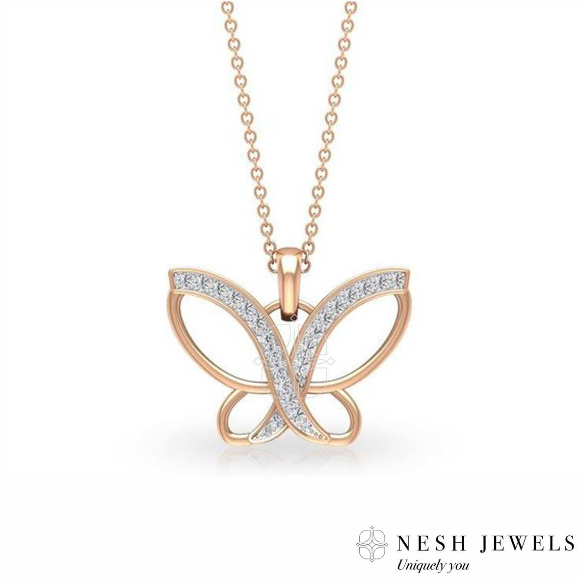 Butterfly Elegance Diamond Pendant