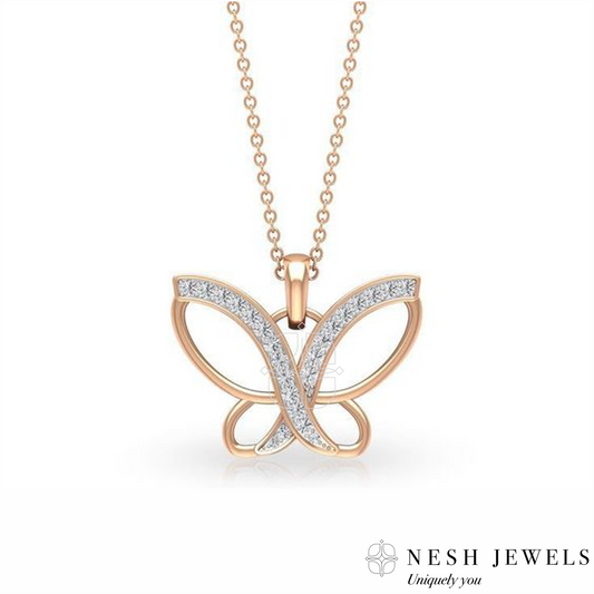 Butterfly Elegance Diamond Pendant