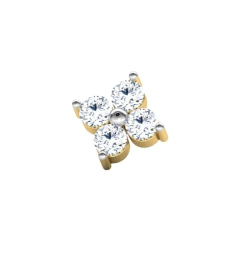 Floral Sparkle Diamond Nose Stud