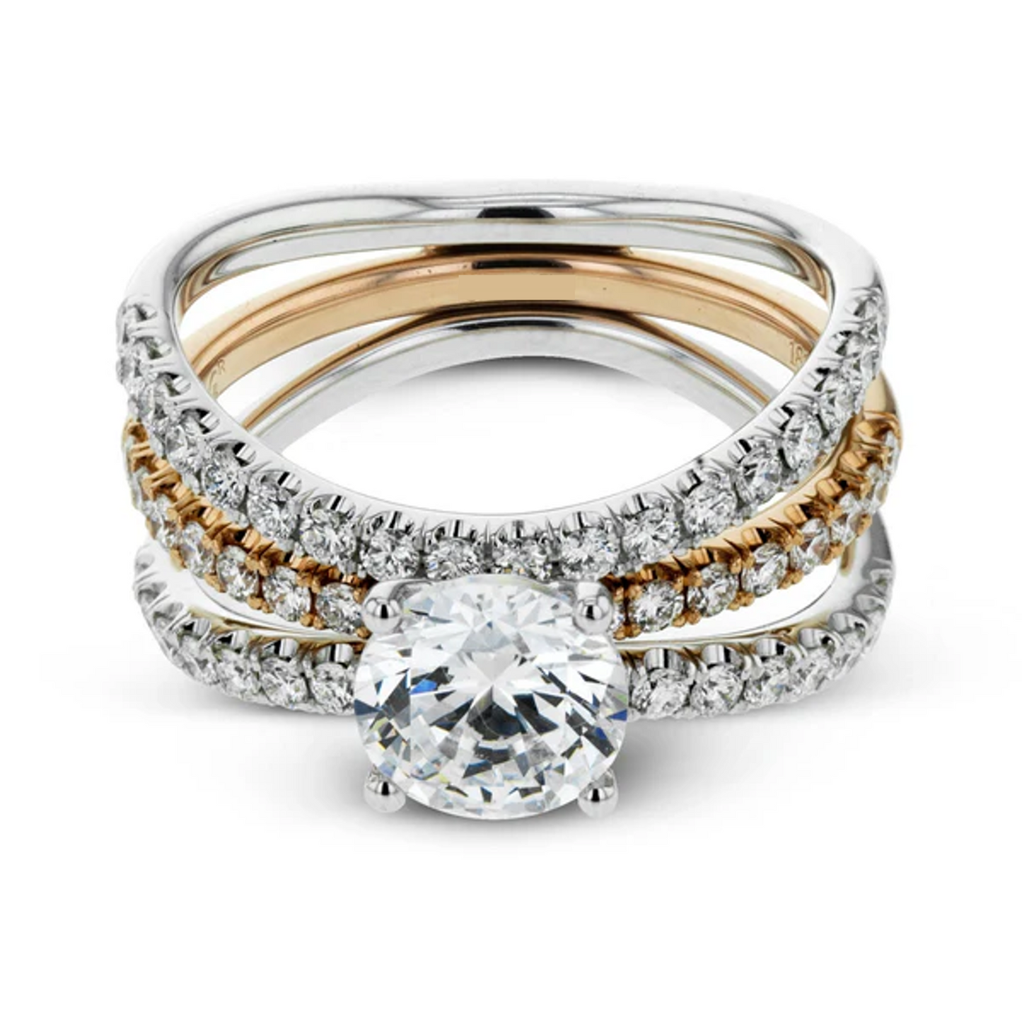 Solitaire Trinity Aura Ring