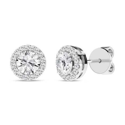 Radiant Halo Solitaire Studs