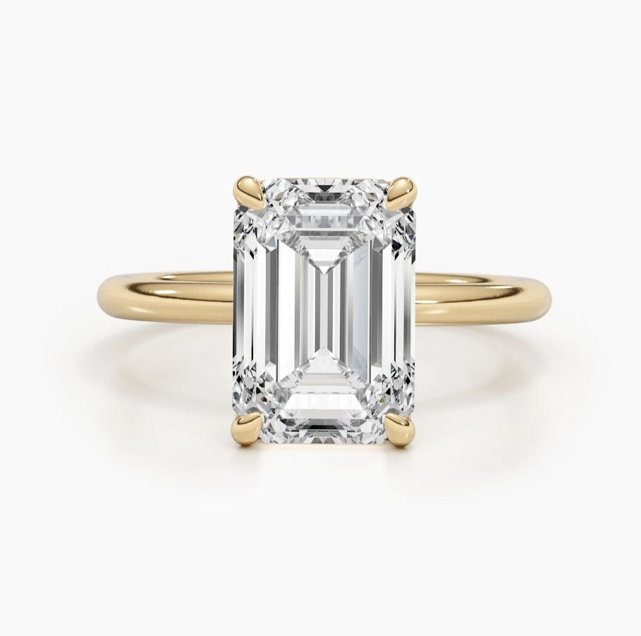 Majestic Emerald-Cut Solitaire Ring