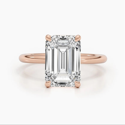 Majestic Emerald-Cut Solitaire Ring