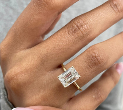 Majestic Emerald-Cut Solitaire Ring