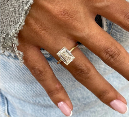 Majestic Emerald-Cut Solitaire Ring