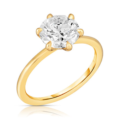 Radiant Elegance Round Solitaire Ring