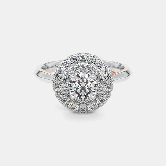 Radiant Rose Solitaire Diamond Ring