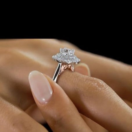 Radiant Rose Solitaire Diamond Ring