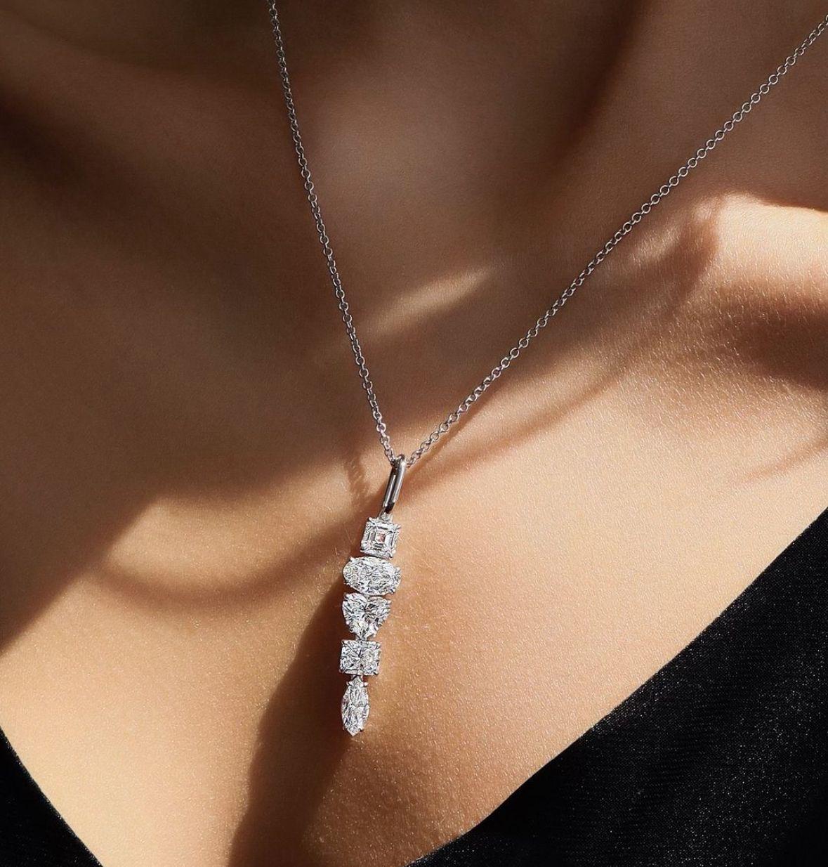 Cascading Diamond Elegance Pendant