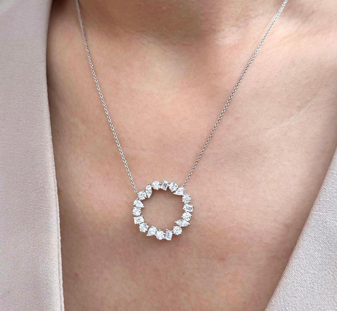 Eternal Radiance Diamond Circle Pendant