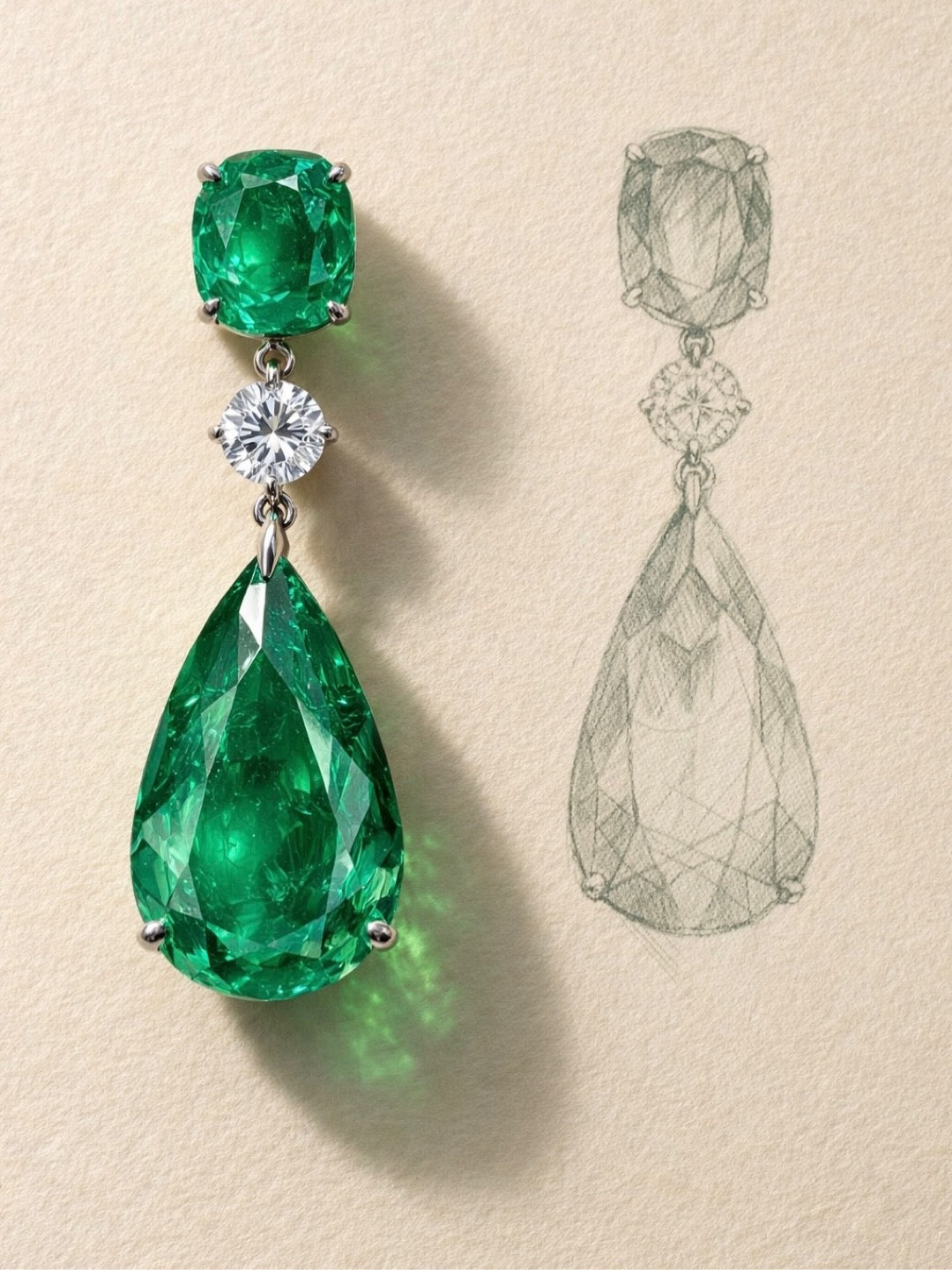 NESH Emerald Royale Drop Earrings