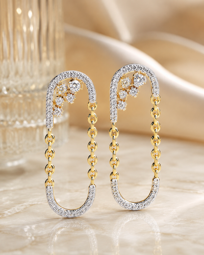 NESH Celeste Link Diamond Earrings
