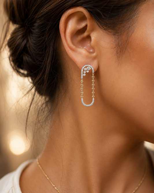 NESH Celeste Link Diamond Earrings