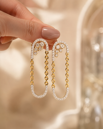 NESH Celeste Link Diamond Earrings