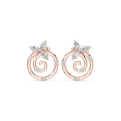 NESH Enchanted Bloom Spiral Earrings
