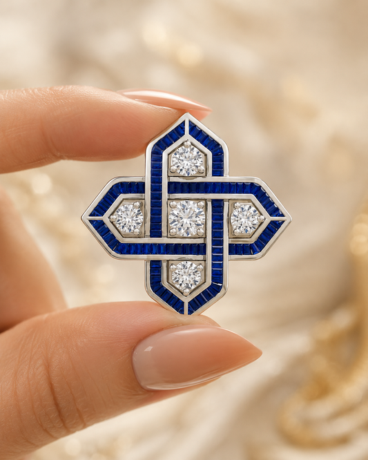 NESH Sapphire Infinity Heritage Brooch