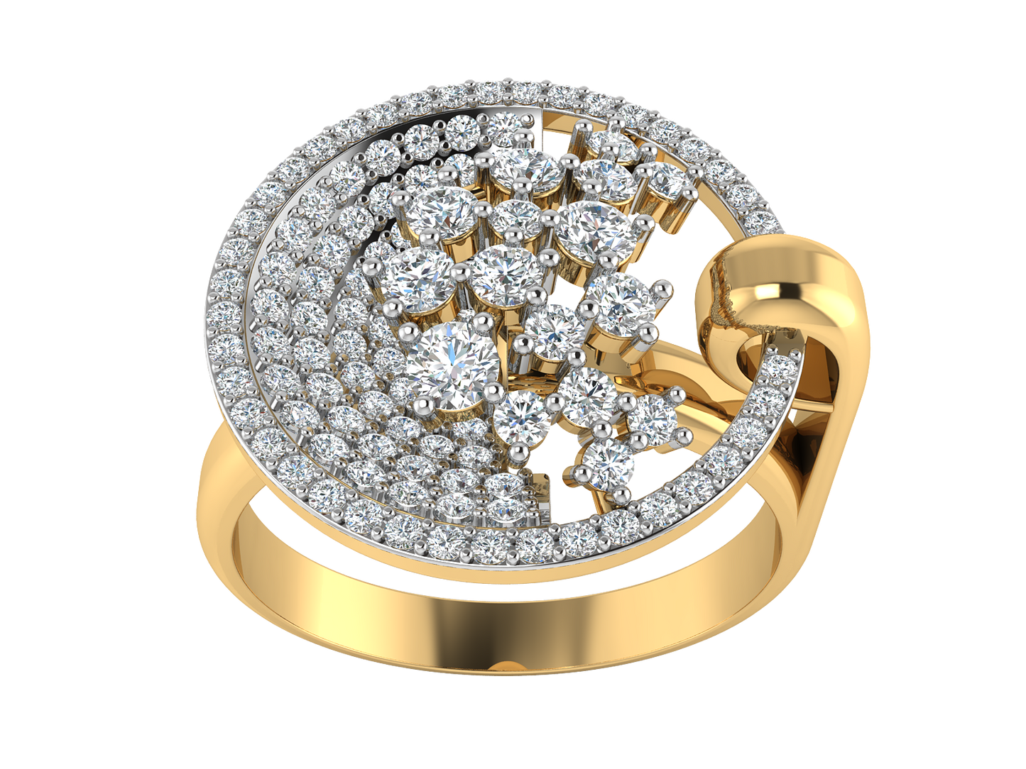 Golden Halo Radiance Ring