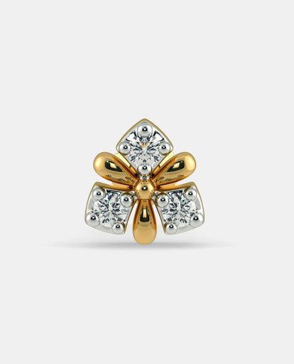 Radiant Clover Diamond Nose Stud