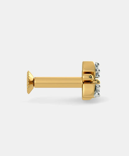 Radiant Clover Diamond Nose Stud