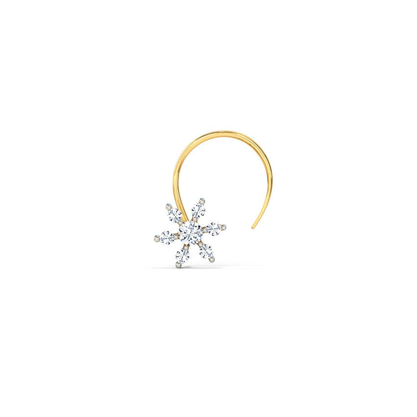 Snowflake Sparkle Diamond Nose Ring