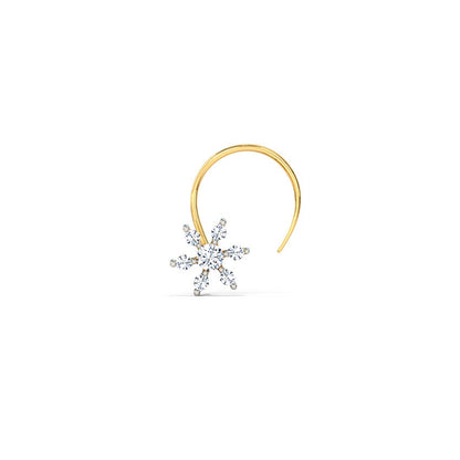 Snowflake Sparkle Diamond Nose Ring