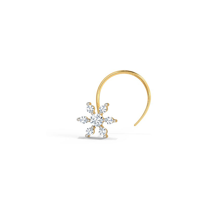 Snowflake Sparkle Diamond Nose Ring