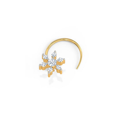 Snowflake Sparkle Diamond Nose Ring